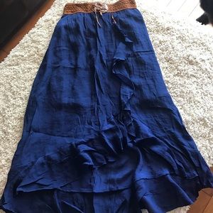 Blue long skirt